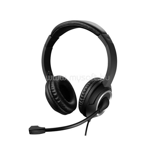 SANDBERG MiniJack Chat headset (mikrofon; 3,5mm jack; hangerő szabályzó; 1,8m kábel; fekete)