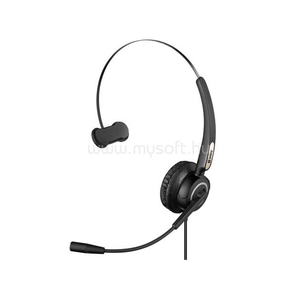 SANDBERG USB Office Headset Pro Mono (USB; mikrofon; hangerő szabályzó; 2,1m kábel; fekete)