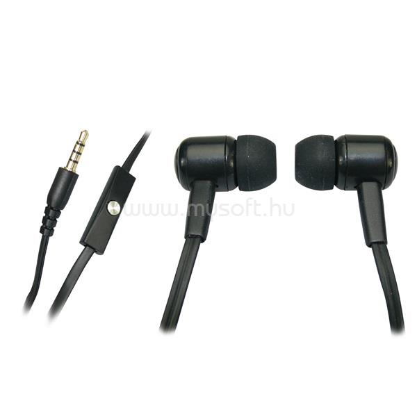 SANDBERG Speak n Go fülhallgató (fekete; mikrofon; 3.5mm jack; válasz gomb; 1,2m kábel)