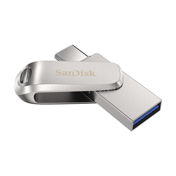 SANDISK Dual Drive Luxe Pendrive 256GB USB3.1/Type-C (ezüst)