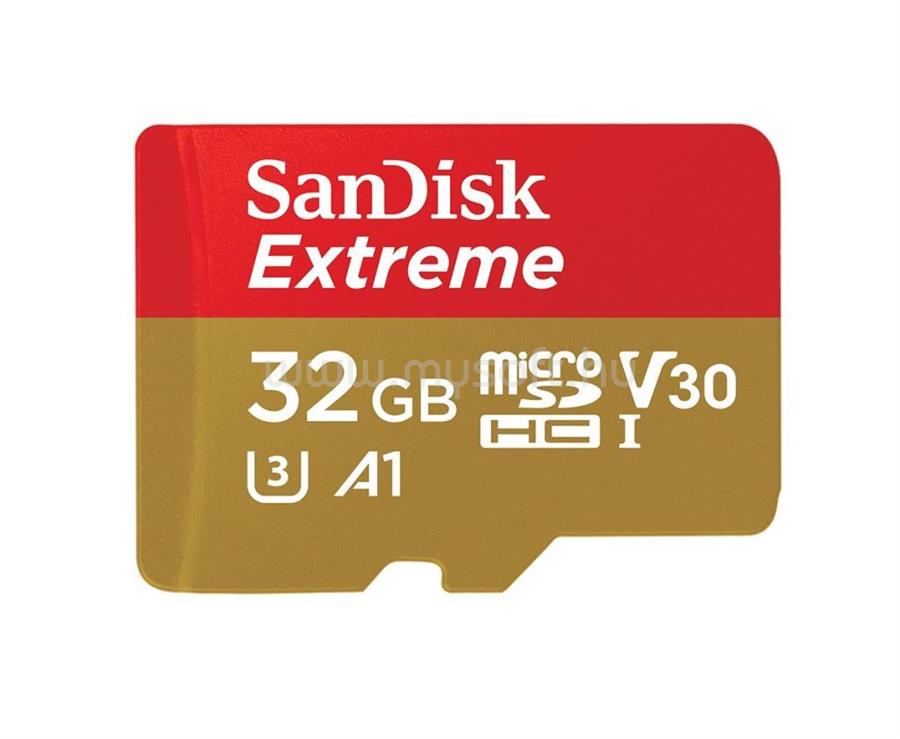 SANDISK 32GB microSDHC Extreme U3 V30 UHS-I Class 10 (SDSQXAF-032G-GN6MA / 173420)