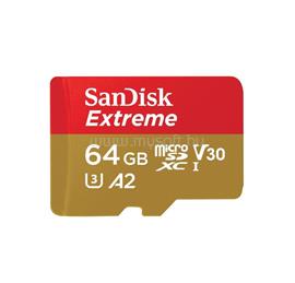 SANDISK 64GB microSDXC Extreme V30 U3 A2 + adapter  (SDSQXA2-064G-GN6MA/183505) SDSQXA2-064G-GN6MA small