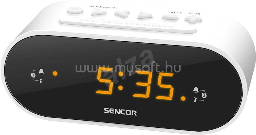 SENCOR SRC1100W rádiós ébresztőóra (fehér)