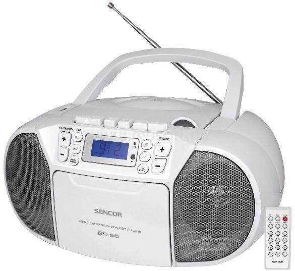 SENCOR SPT 3907 W  kazettás fehér CD-s rádió