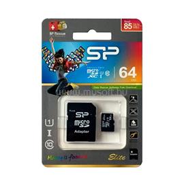 SILICON POWER Elite MicroSDXC memóriakártya 64GB, UHS-1 + adapter SP064GBSTXBU1V10SP small