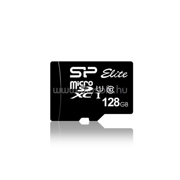 SILICON POWER Elite MicroSDXC memóriakártya 128GB, UHS-1 + adapter