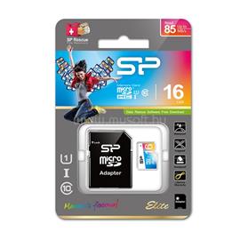 SILICON POWER Elite MicroSDHC memóriakártya 16GB, UHS-1 + adapter SP016GBSTHBU1V20SP small