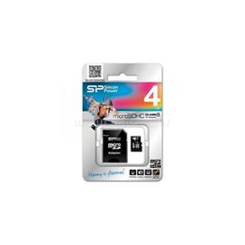 SILICON POWER MicroSD kártya - 4GB microSDHC Class4 + adapter SP004GBSTH004V10SP small