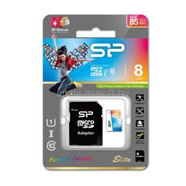 SILICON POWER Elite MicroSDHC memóriakártya 8GB. UHS-1 + adapter SP008GBSTHBU1V20SP small