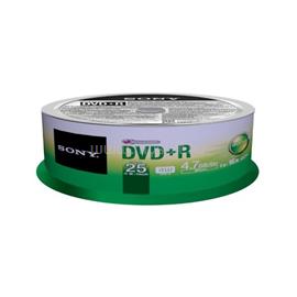 SONY 25DPR47SP DVD+R 4.7 GB 16x cake box lemez 25db/csomag 25DPR47SP small