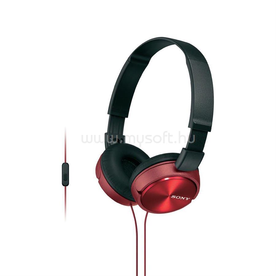 SONY MDRZX310APR Piros mikrofonos fejhallgató