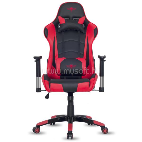 SPIRIT OF GAMER szék - DEMON Red (állítható dőlés/magasság; állítható kartámasz; PU; max.120kg-ig, fekete-piros)
