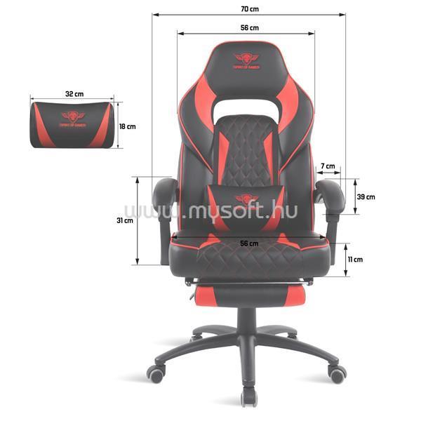 SPIRIT OF GAMER MUSTANG Red (állítható dőlés/magasság; kihajtható lábtartó; max.120kg-ig, fekete-piros) szék [BEMUTATÓ DARAB] SPIRIT_OF_GAMER_SOG-GCMRE_B01 large