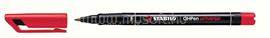 STABILO Alkoholos marker, 0,7 mm, "OHPen F", piros STABILO_842/40 small
