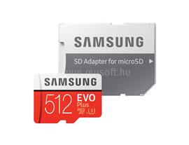 SAMSUNG EVO PLUS MicroSDHC memóriakártya 512GB, Class10, UHS-1 + Adapter MB-MC512GA small