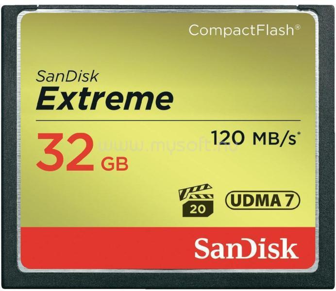 SANDISK Extreme Compact Flash CF memóriakártya 32GB