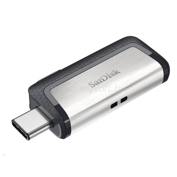 SANDISK Cruzer Ultra Dual Pendrive 32GB USB3.0+Type-C (fekete-ezüst)