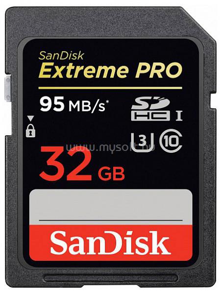 SANDISK Extreme Pro SDHC memóriakártya 32GB, UHS-I U3