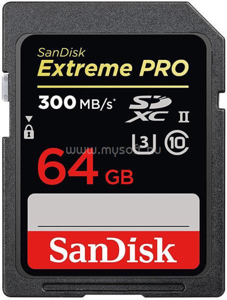SANDISK 64GB SD (SDXC UHS-II U3) Extreme Pro memóriakártya