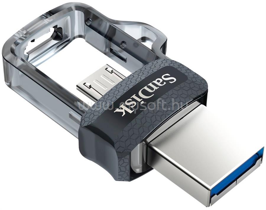 SANDISK Dual Drive Pendrive 32GB USB3.0+MicroUSB (szürke)