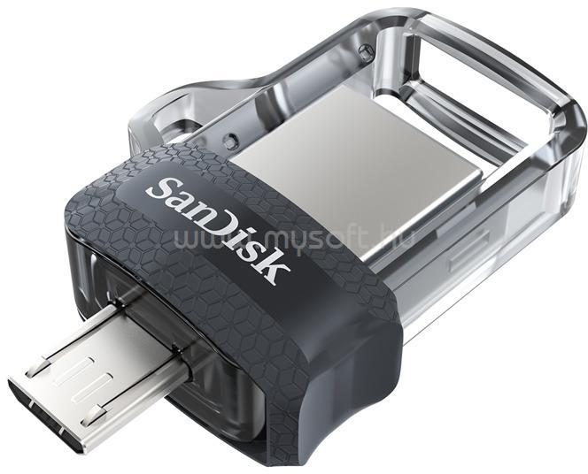 SANDISK Dual Drive Pendrive 64GB USB3.0+MicroUSB (szürke)