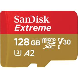 SANDISK Extreme MicroSDXC memóriakártya 128GB, Class10, UHS-I U3 + adapter 183506 small