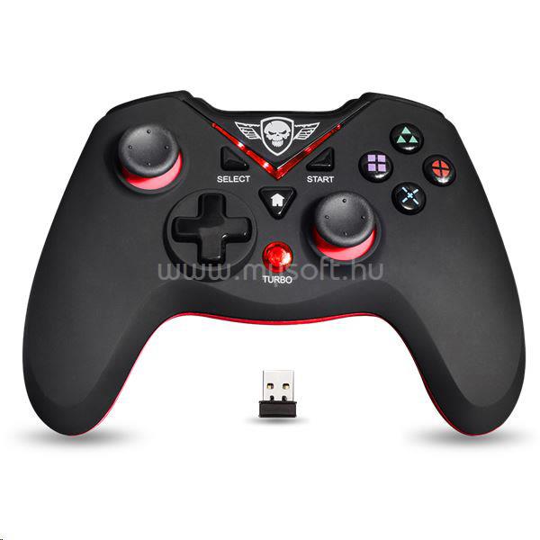 SPIRIT OF GAMER XGP vezeték nélküli kontroller fekete-piros PS3, PC /SOG-RFXGP/
