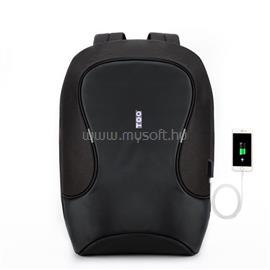 TOO 15,6" lopásbiztos/vízálló/USB portos fekete hátizsák BPAT001B156-USB small