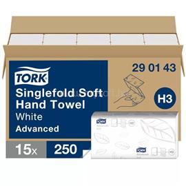 TORK H3 rendszer, Advanced Singlefold kéztörlő, Z/C hajtás, 2 rétegű, fehér (15 db) 290163 small