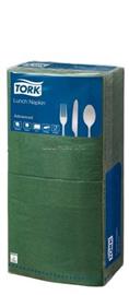 TORK Szalvéta, 1/4 hajtogatott, 2 rétegű, 32x32 cm, Advanced, "Lunch", sötétzöld 477214 small