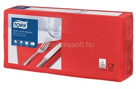 TORK Szalvéta, 1/4 hajtogatott, 3 rétegű, 32,5x32,8 cm, Advanced, "Soft Lunch", vörös 477861 small
