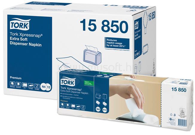 TORK N4 rendszer, Premium Xpressnap Extra Soft szalvéta, adagolós, 2 rétegű, 21,3x16,5 cm, fehér (1000 db)