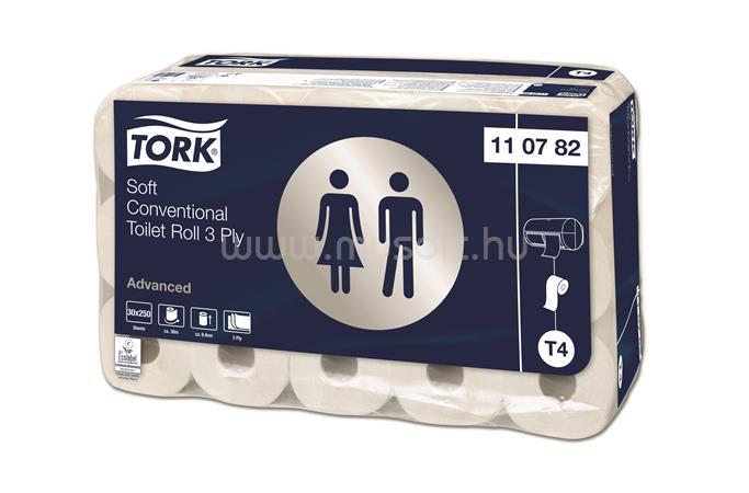 TORK T4 rendszer, Advanced toalettpapír, 3 rétegű, 12,5 cm átmérő, fehér