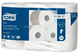 TORK T4 rendszer, Soft Premium toalettpapír, 3 rétegű, 12 cm átmérő, fehér 110317 small