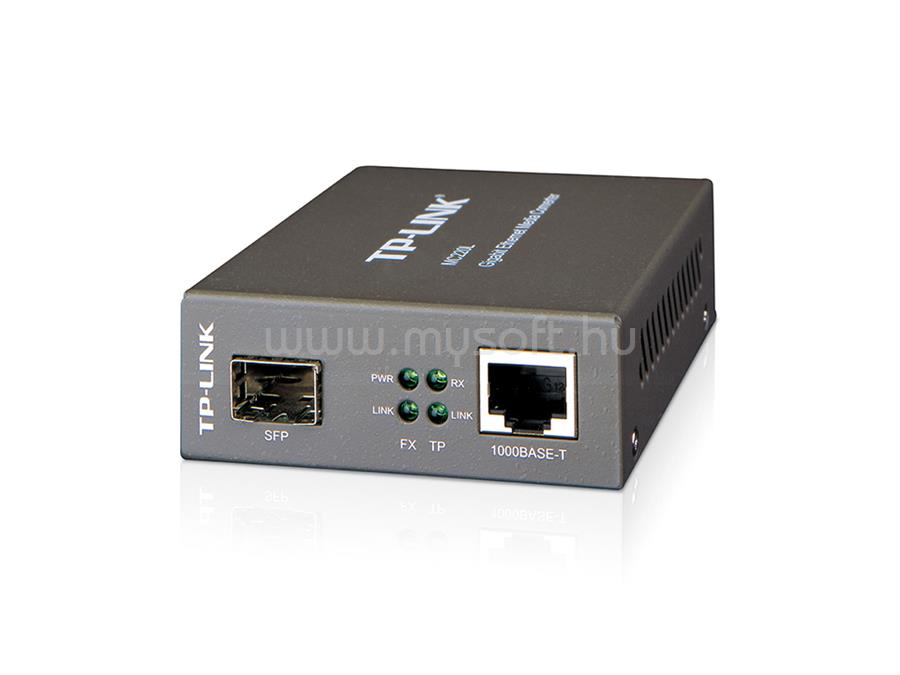 TP-LINK 1000Mbps optikai (UTP-SFP) média konverter