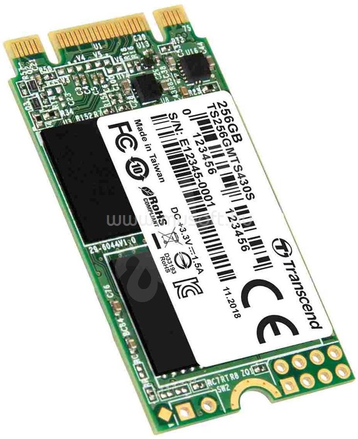 TRANSCEND SSD 256GB SATA M.2 2242 B+M KEY TLC 430S