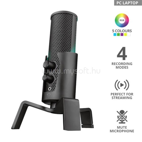 TRUST GXT 258 Fyru 4in1 Streaming USB gamer mikrofon