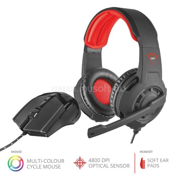 TRUST GXT 784 2-in1 gamer headset & egér