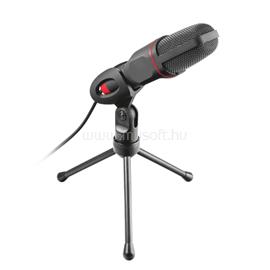 TRUST Mikrofon - GXT 212 Mico (Studió design; 3,5mm + USB csatlakozó; 180cm kábel; állvány; fekete-vörös) TRUST_23791 small
