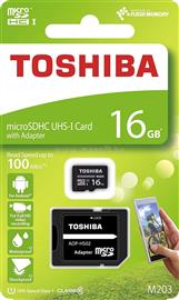 TOSHIBA M203 MicroSDHC memóriakártya 16GB, Class10 + SD adapter THN-M203K0160EA small