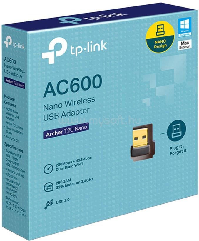TP-LINK ARCHER T2U AC600 Nano Wireless USB Adapter