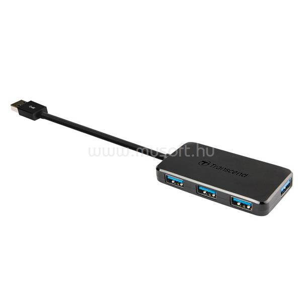 TRANSCEND USB 3.0 HUB 4 portos, fekete