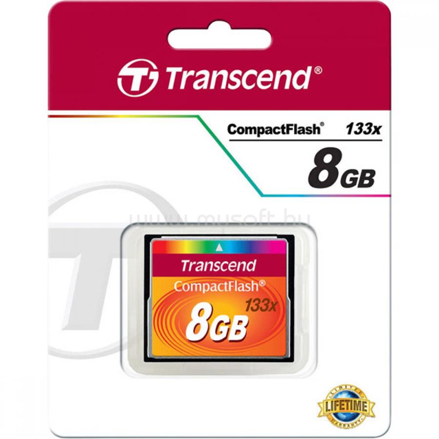 TRANSCEND 133X Compact Flash CF memóriakártya 8GB