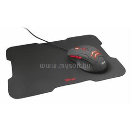 TRUST Vezetékes Egér + Egérpad ZIVA Gaming, Optikai, USB, Fekete 21963 small