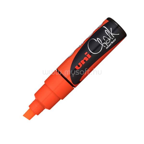 UNI Chalk Marker Pen PWE-8K Broad Chisel Tip - Fluorescent Orange