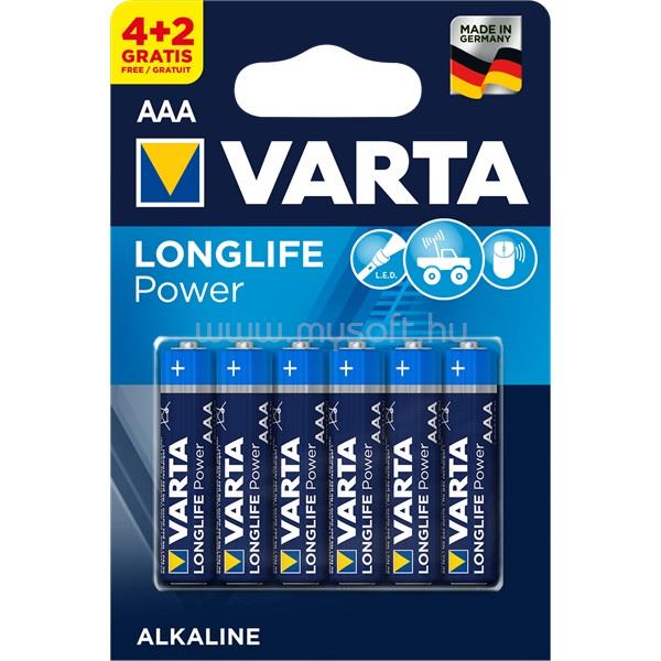 VARTA Helps Longlife Power AAA (LR03) mikro ceruza elem 4+2db/bliszter