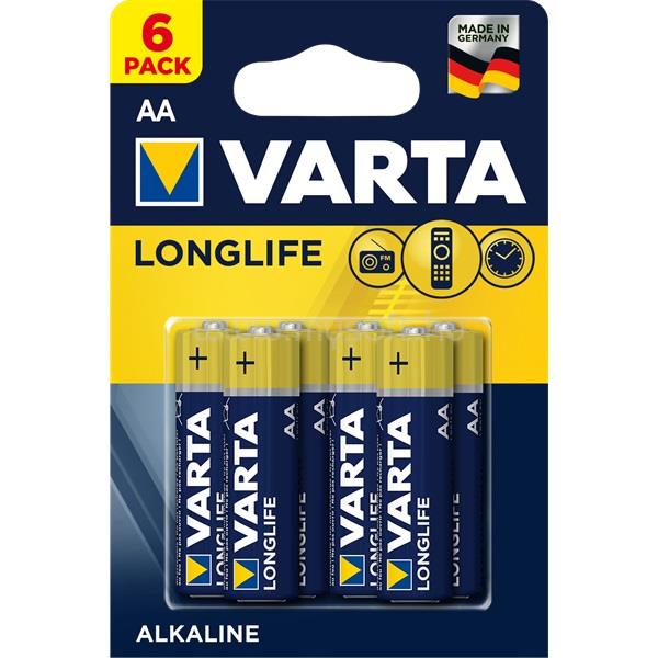 VARTA Longlife AA (LR06) alkáli mikro ceruza elem 6db/bliszter