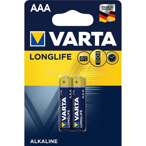 VARTA Longlife AAA (LR03) alkáli mikro ceruza elem 2db/bliszter