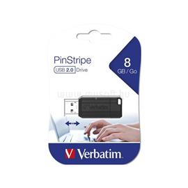VERBATIM PINSTRIPE Pendrive 8GB USB2.0 (fekete) 458C1 small