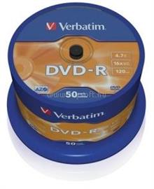 VERBATIM 50 db DVD-R lemez, AZO, 4,7GB, 16x, hengeren DVDV-16B50 small